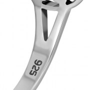 Plain Celtic Heart Knots Silver Ring, rp611